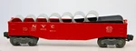Lionel No. 6462 "nyc" Red Painted Gondola + 7 Culvert Pipes. Fixed Price $39.99.