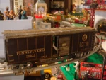 Marx 8 Whl #70311 Brown Box Car Prr Marlines Tinplate Rare Color. Fixed Price $19.00.