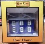 Mth Rail King 30-90248 Row House Blue W/green Shutters Lighted Nib Scale Lqqk. Fixed Price $50.00.