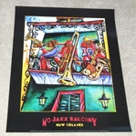 Lionel Milton Mardi Gras New Orleans Mojazz Balcony Rare Art. Fixed Price $19.95.