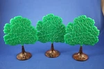 Plasticville O/s MT-2 Maple Tree (3) Excellent Condition. Fixed Price $38.50.