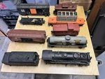 Lionel Gauge Pre War 225 Engine, Coal Tndr Plus 7 Cars, Complete With Manuals. Fixed Price $225.00.
