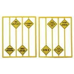 Tichy Train Group 2077 Written Warning Signs Scale. Fixed Price $6.00.