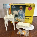 Vintage Marx Toys Sindy Doll Bedroom Night Stand Bedside Table Tea Set 1234. Fixed Price $39.99.