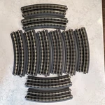 Mth Electric Trains Gauge O-42 Curved Track Lot Gray/black Plastic Steel. Fixed Price $37.00.