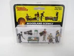 Woodland Scenics 2749 Park Bums Homeless Men Cop Police Bench Figure Set. Fixed Price $29.99.