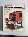Lionel 6-2718 Barrel Shed O/O27 Gauge Building Kit Nos 1977 Complete. Fixed Price $40.00.