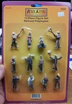 Mth King 30-11055 12 Piece Railroad Employees Figure Set Nip Scale. Fixed Price $27.00.