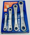 4-PIECE Montgomery Ward/power Kraft Sae Ratcheting Box End Wrench Set Usa Nos. Fixed Price $39.99.