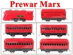 Marx Prewar 597 Commodore Vanderbilt Steam Loco W/4-CARS 1936-42. Fixed Price $110.00.