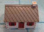 Plasticville HP-9 Cape Cod House Kit White W/ Red Trim Gray Roof Original Box. Fixed Price $10.50.