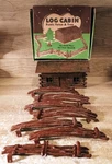 Vintage Bachmann Bros Plasticville Style LC-2 Log Cabin W/fence 1950'S O/s Scale. Fixed Price $19.99.