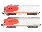 Lionel 2383 Vintage Santa Fe F-3 Aa Diesel Locomotives. Fixed Price $259.99.
