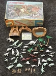 Marx 1971 Prehistoric Play Set 3398 W/ Booklet Instructions Box. Fixed Price $275.00.