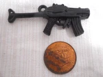 Army Assault Rifle Miniature Molded Plastic Black Toy M-62S 1 7/8" X 3/4" W. Fixed Price $13.99.