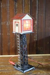 Gauge Marx Train Railroad Switchman's Tower Lighted Tin Litho Tested Works Fun. Fixed Price $59.00.
