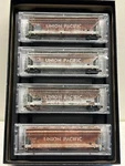 Scale Micro Trains Mtl Special Run 15-151 Pwrs Union Pacific Weathered 4-PACK. Fixed Price $425.00.