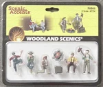 Scale Hobos Around The Fire Woodland Scenics Train People # 2734. Fixed Price $23.99.
