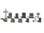 New Woodland Scale Tombstones Train Figures A2726. Fixed Price $27.79.