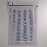 Microscale Decals: Via Rail Canada Pass Cars Names. Fixed Price $12.95.