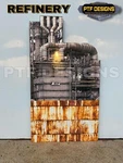 Scale Oil Refinery Flat Front 3D Background W/led, Tank Field - Gauge. Fixed Price $21.99.