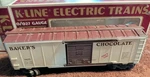K-line K-6435 Baker's Chocolate Classic Boxcar "o" And O27. Fixed Price $29.99.