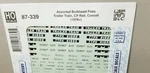Assorted Bulkhead Flat Car Trailer Train Cp Conrail Microscale Decals 87- 339 Ho. Fixed Price $6.95.