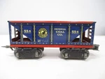 Marx Train 554 Np Hopper Car Blue, Red 8 Wheel Frame Prewar Gauge X7034. Fixed Price $30.00.