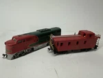 Bachmann Ho North Pole Express Train Engine & Caboose Works. Fixed Price $27.00.