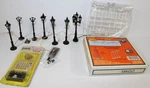 Lionel Railroad Signs #6-62180 (set Of 14) New In Box + Lamp Post Switch. Fixed Price $11.00.