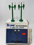 K-line And 0-27 Gauge Twin Lampposts K-109. Fixed Price $24.99.
