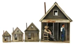 Banta Modelworks 6078 Scale Miner's Cabin Laser Cut. Fixed Price $41.69.