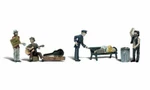 Scale Park Bums (5) Five Men Woodland Scenics A2749. Fixed Price $31.85.