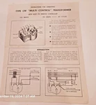 1960 Instructions Operating Lionel Multi-control Transformers. Fixed Price $9.99.