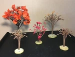 **vintage Lemax Autumn Fall Halloween Trees Set Of Five Maple Mulberry Red Org**. Fixed Price $29.49.
