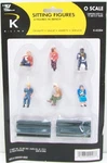 K-line K42304 / O-27 Scale 6 Sitting Figures With Benchs. Fixed Price $13.59.