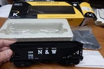 K-line 6-21357 N&w Operating Hopper Car With Coal Load Used Box Gauge. Fixed Price $40.00.