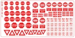 Blair Line Ho Highway Signs Regulatory #2 1930-PRESENT (red, White). Fixed Price $6.98.