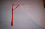 Lionel Parts 3424 3376 3386,ORANGE Pole With Telltales & Rod. Brakeman Giraffe. Fixed Price $11.95.