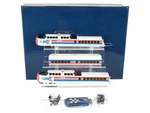 Rapido 200004 Amtrak Turbotrain Late Ho Gauge Diesel Passenger Set. Fixed Price $360.35.