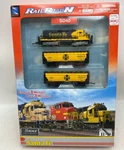 New-ray Railroad Santa Fe Emd SD40 Diesel Locomotive Hopper Freight Train Set. Fixed Price $104.99.