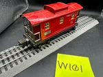Lionel Lines Pre-war Tin-plate Caboose 2657 Red O-scale. Fixed Price $8.99.