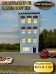 Laser Cut Kit -o Scale Apartment #1 Building Front/shadow Box- Mth Lionel Atlas. Fixed Price $56.99.