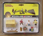 Scale Campers Woodland Scenics Train People # 2754. Fixed Price $25.99.