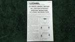 Lionel 5165 5166 Remote Control Switches Instructions Original. Fixed Price $10.99.