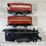 Marx Gauge Plastic Steam Locomotive Pullman Passenger Cars Train Lot. Fixed Price $59.98.