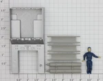 Lionel 6814-6X Caboose Tray Insert W Oxygen Tank, Stretchers, Blue Figure. Fixed Price $30.00.