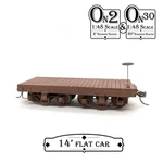 Pnwm - 1:48 Scale ON2/ON30 14' Flat Car Kit (unpainted Wood, Metal, Plastic). Fixed Price $43.95.