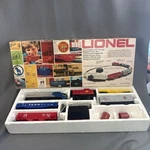 Vintage Lionel The Chief Santa Fe, 027 Gauge Train Incomplete Set Blue Locomotiv. Fixed Price $74.00.