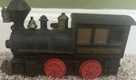 Marx Vintage Cast Iron Train Toy Locomotive Black With Red Wheels. Fixed Price $25.00.